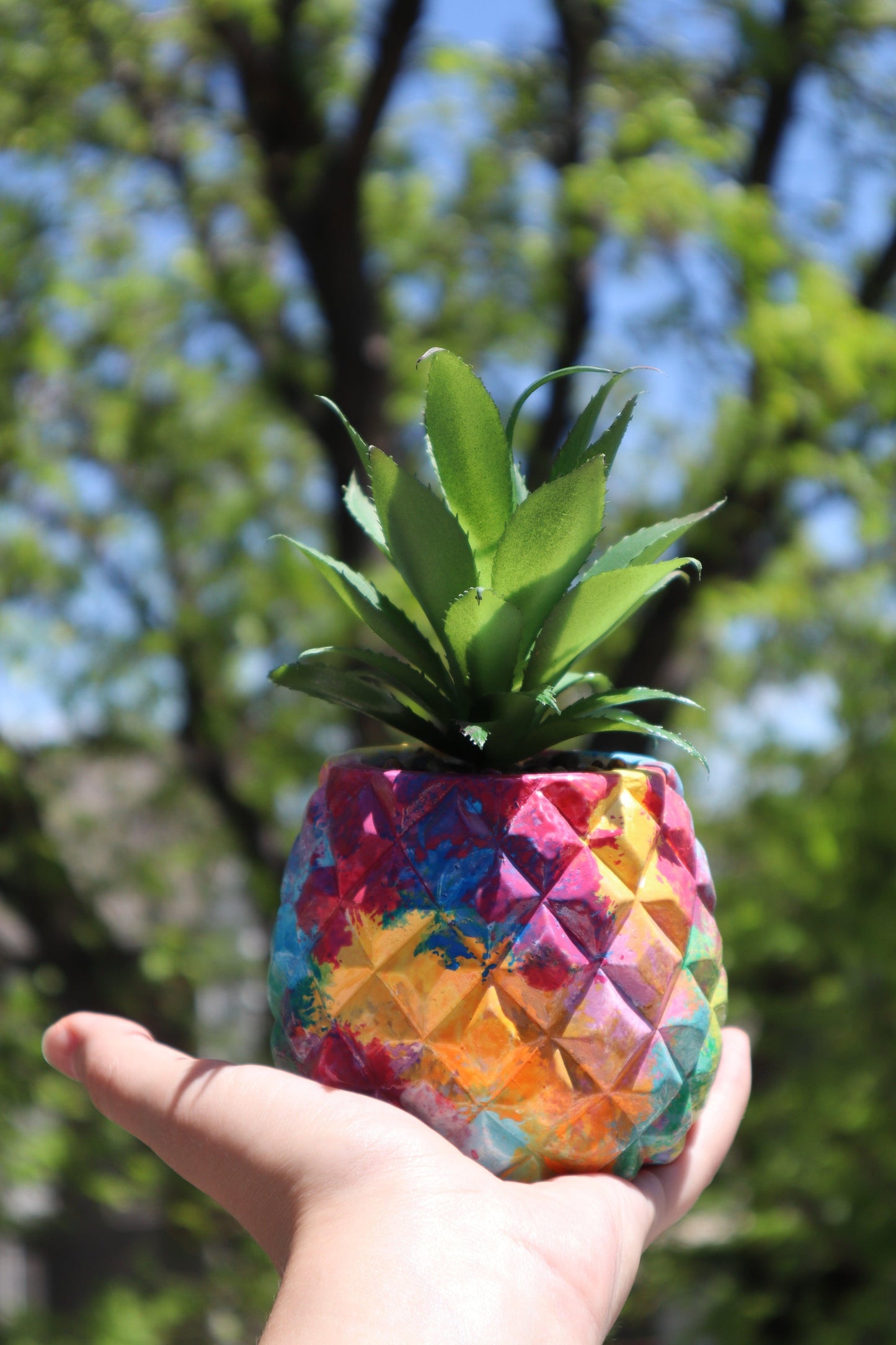 pineapple plant - beach house decor - JellyfishParty