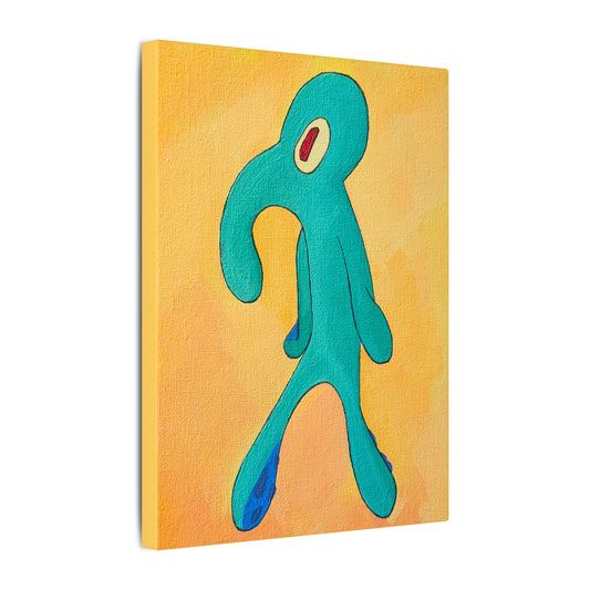 abstract squid painting - canvas print