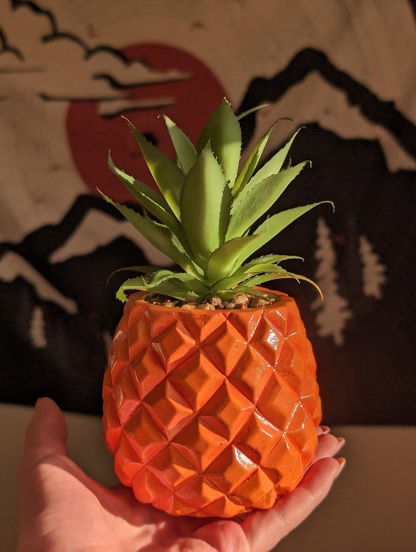pineapple plant - beach house decor - JellyfishParty