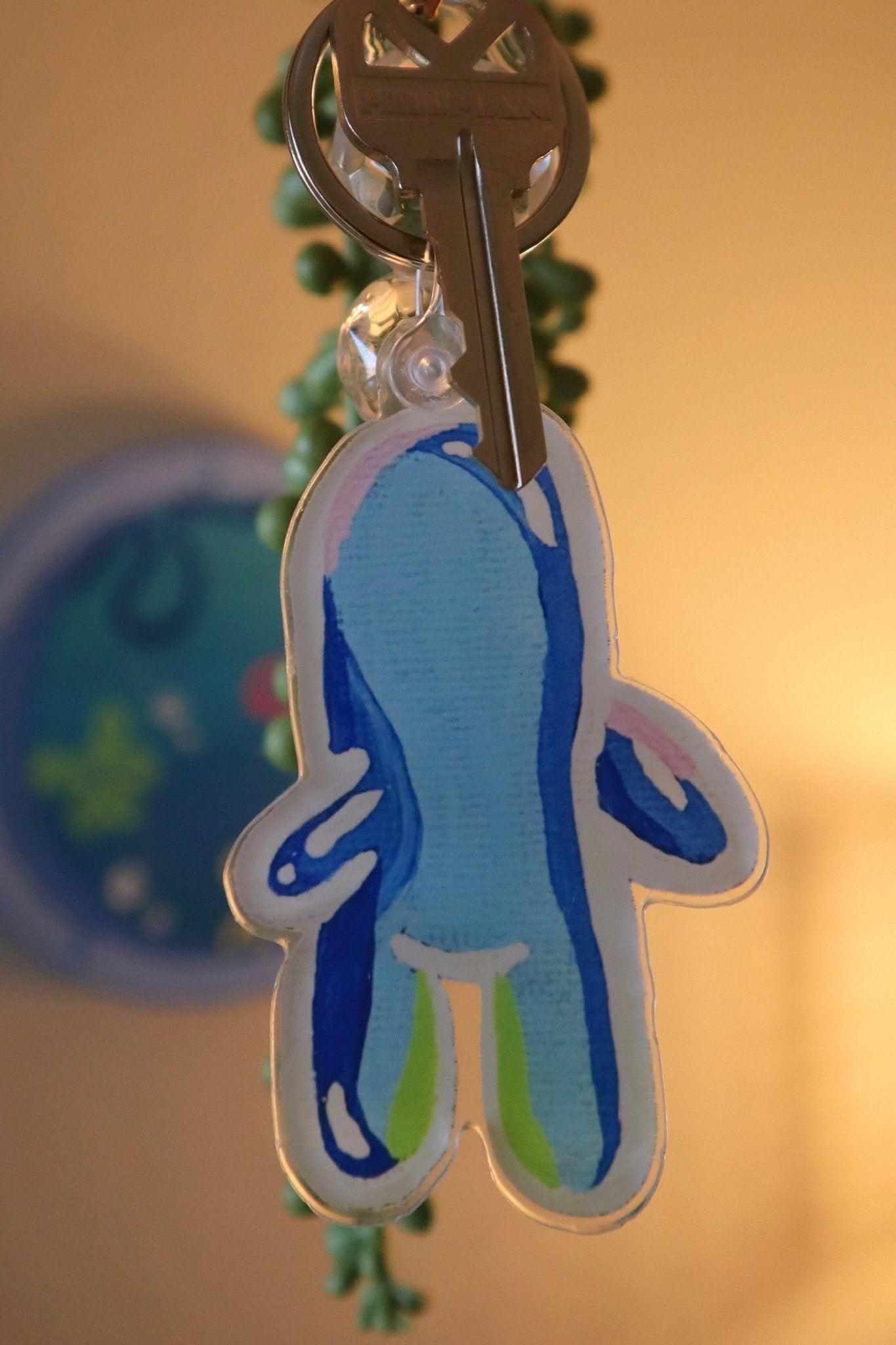bubble bud keychain with clear casing & key ring - JellyfishParty