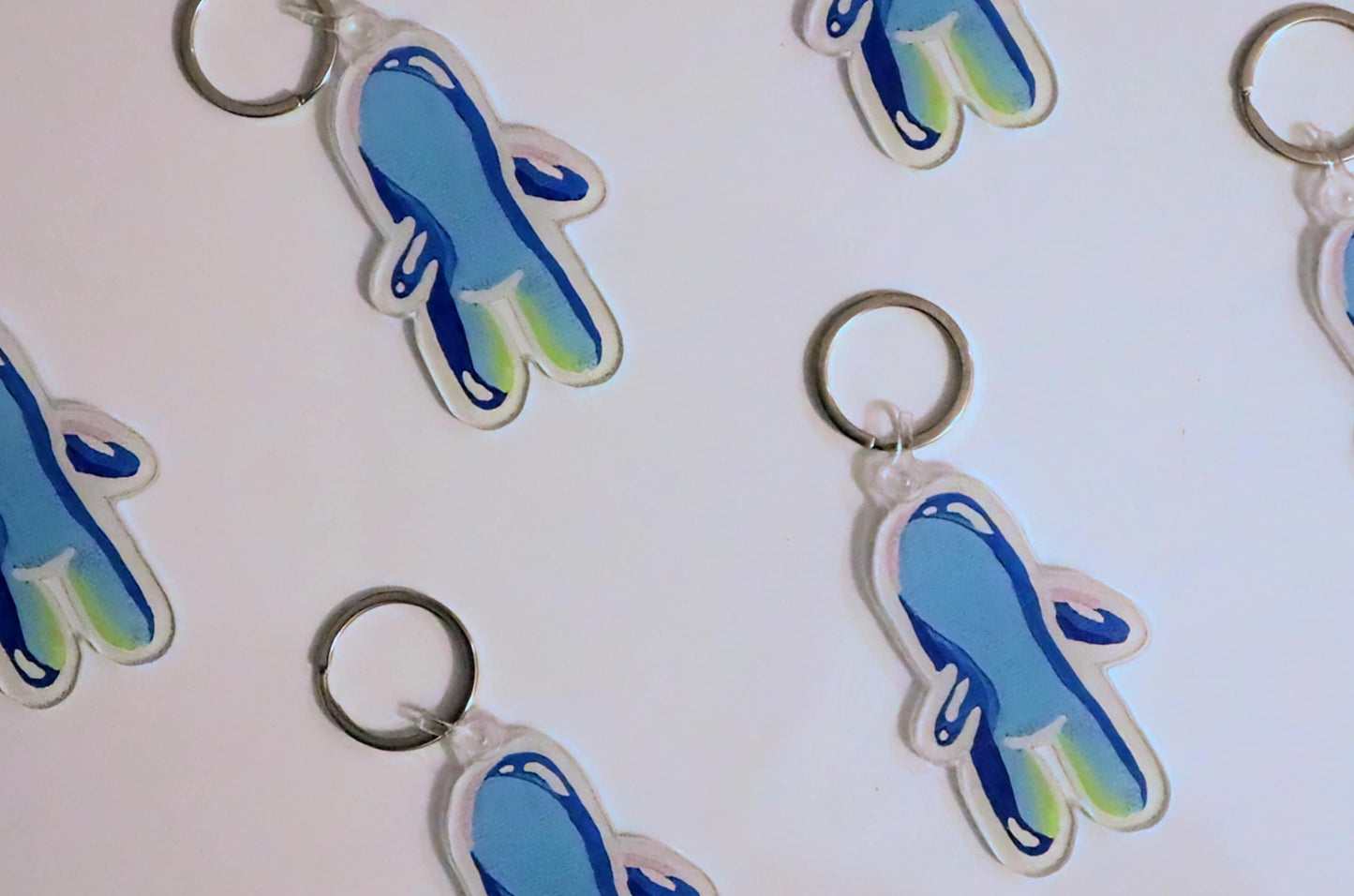 bubble bud keychain with clear casing & key ring - JellyfishParty