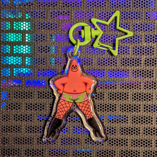 NEW sassy starfish in heels keychain