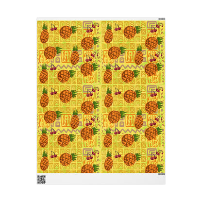 pineapple tiki wrapping paper