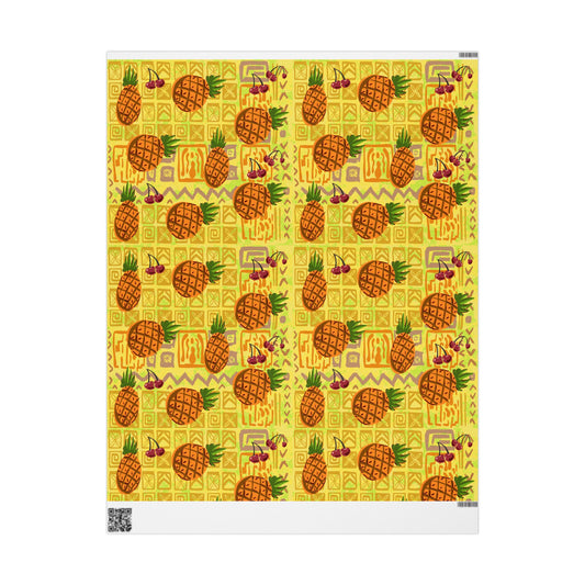 pineapple tiki wrapping paper