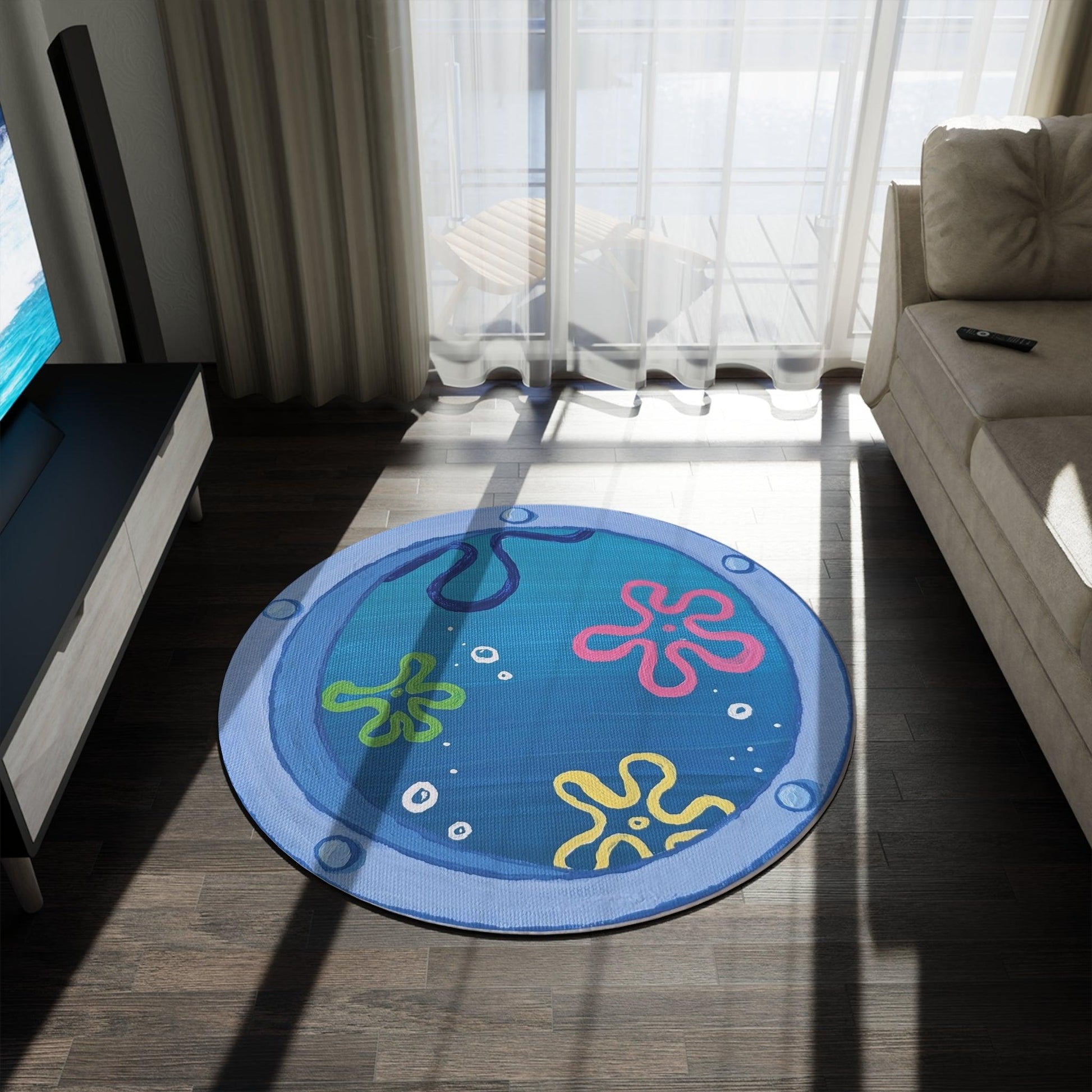 captivating window area rug with underwater ocean view - JellyfishParty