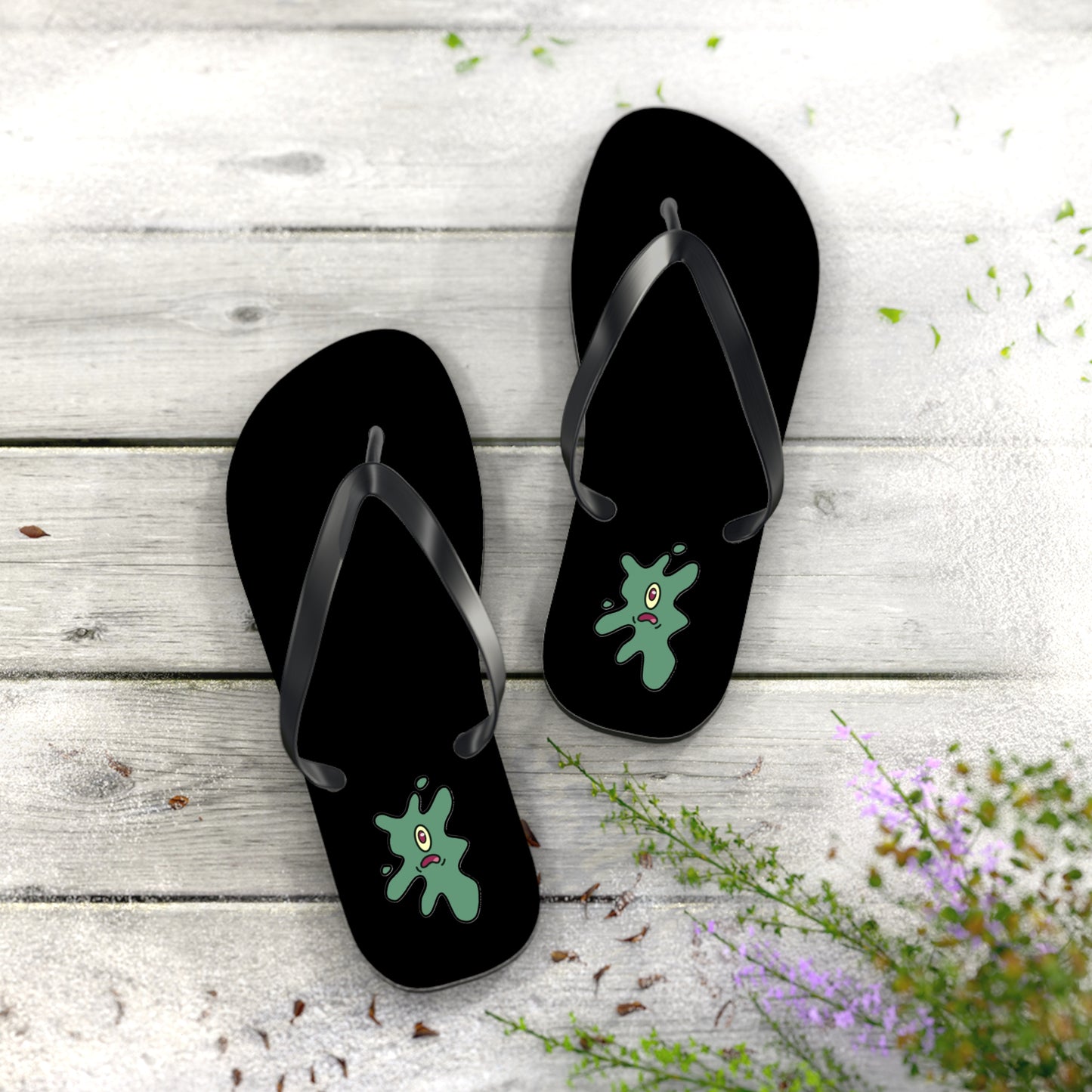 squished flip flops