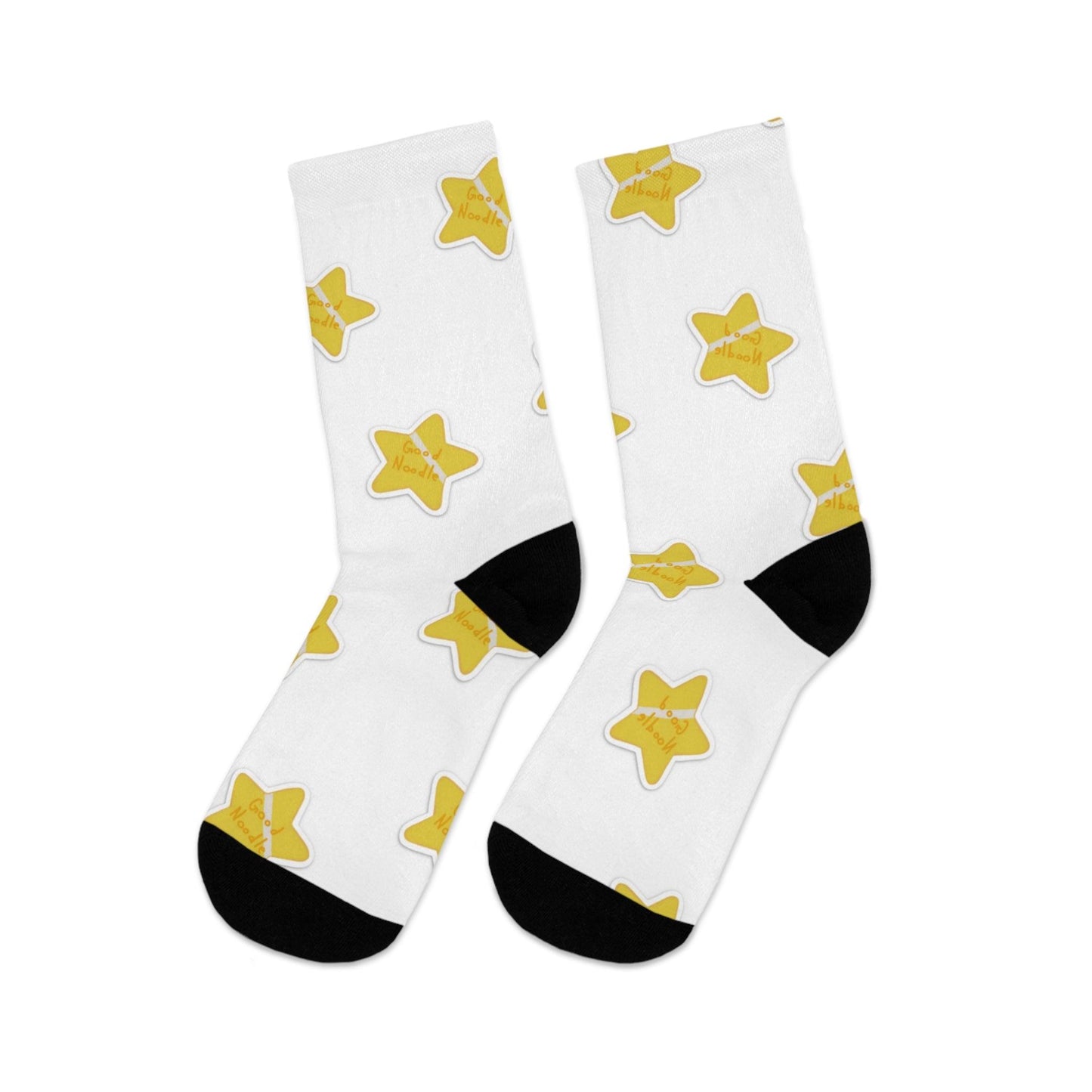 eco-friendly crew socks - good noodle pattern - JellyfishParty