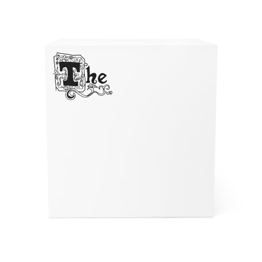 "The" - sticky note cube