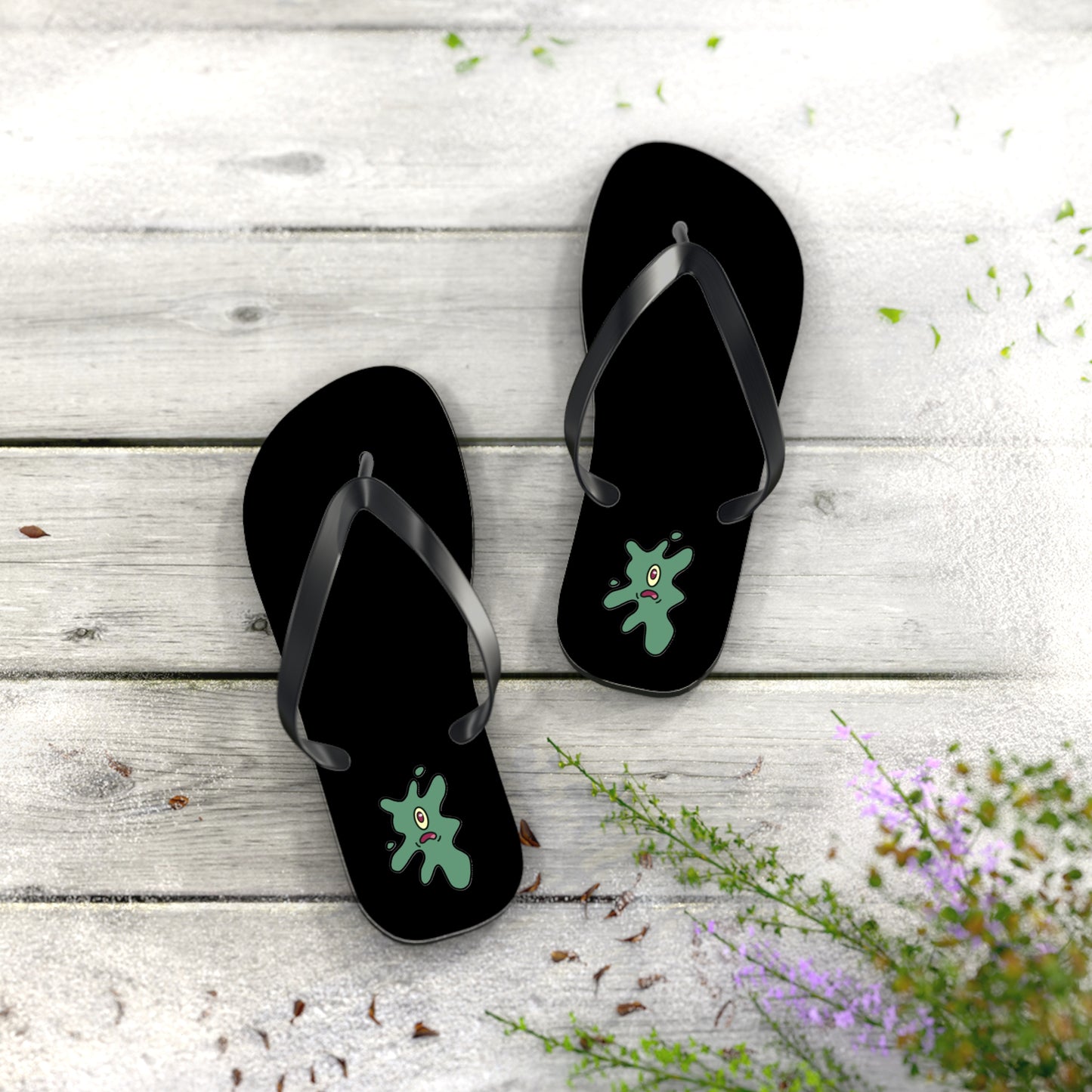 squished flip flops