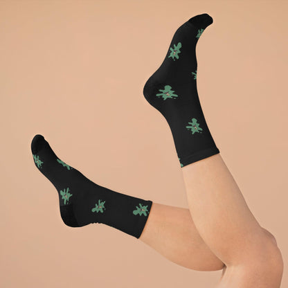 eco-friendly crew socks - squished pattern - JellyfishParty
