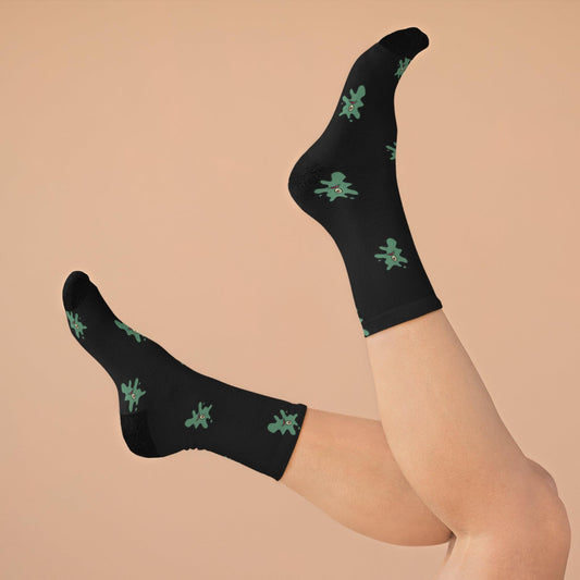 eco-friendly crew socks - squished pattern - JellyfishParty