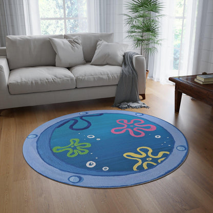 captivating window area rug with underwater ocean view - JellyfishParty