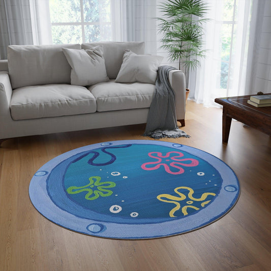 captivating window area rug with underwater ocean view - JellyfishParty