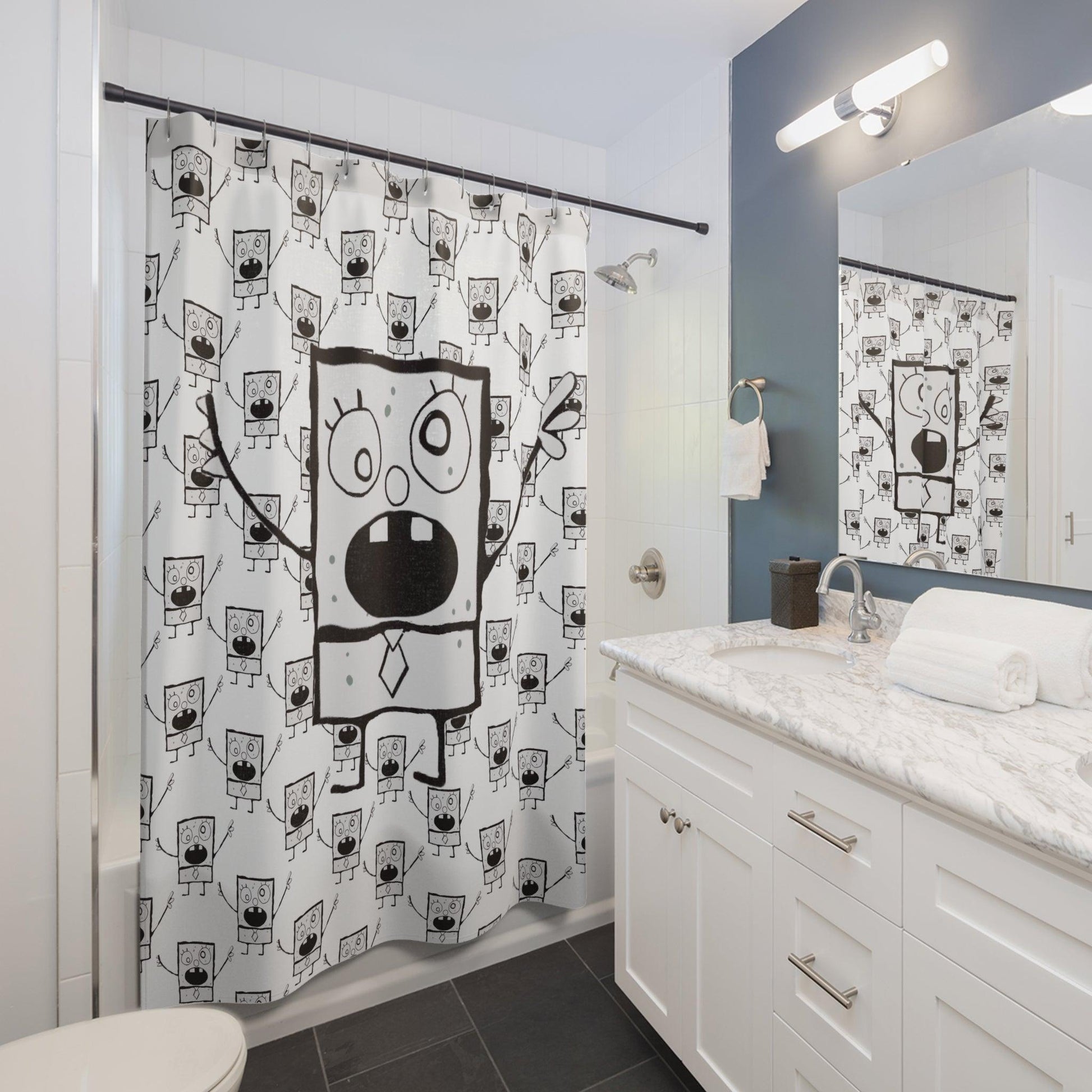 doodle shower curtain - JellyfishParty