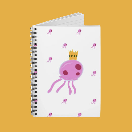 king jellyfish spiral notebook - ruled line - JellyfishParty