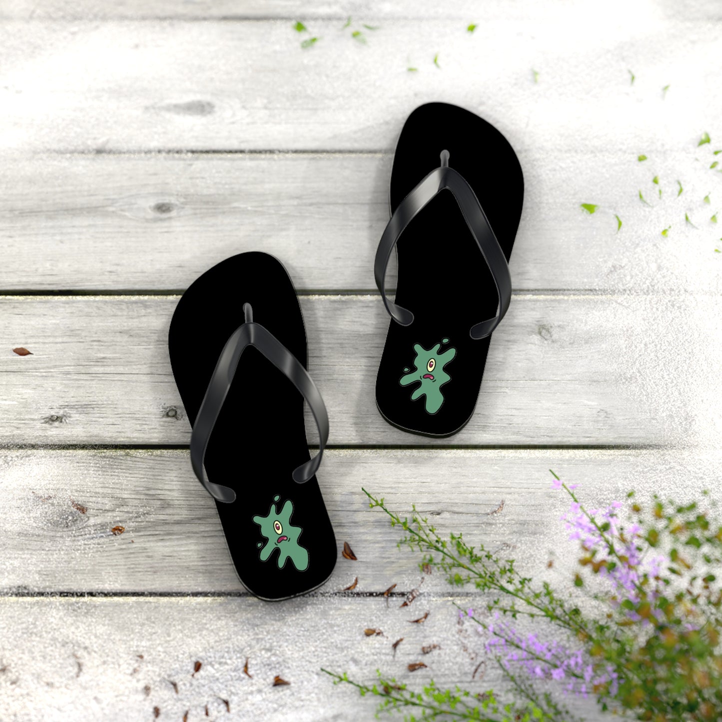 squished flip flops