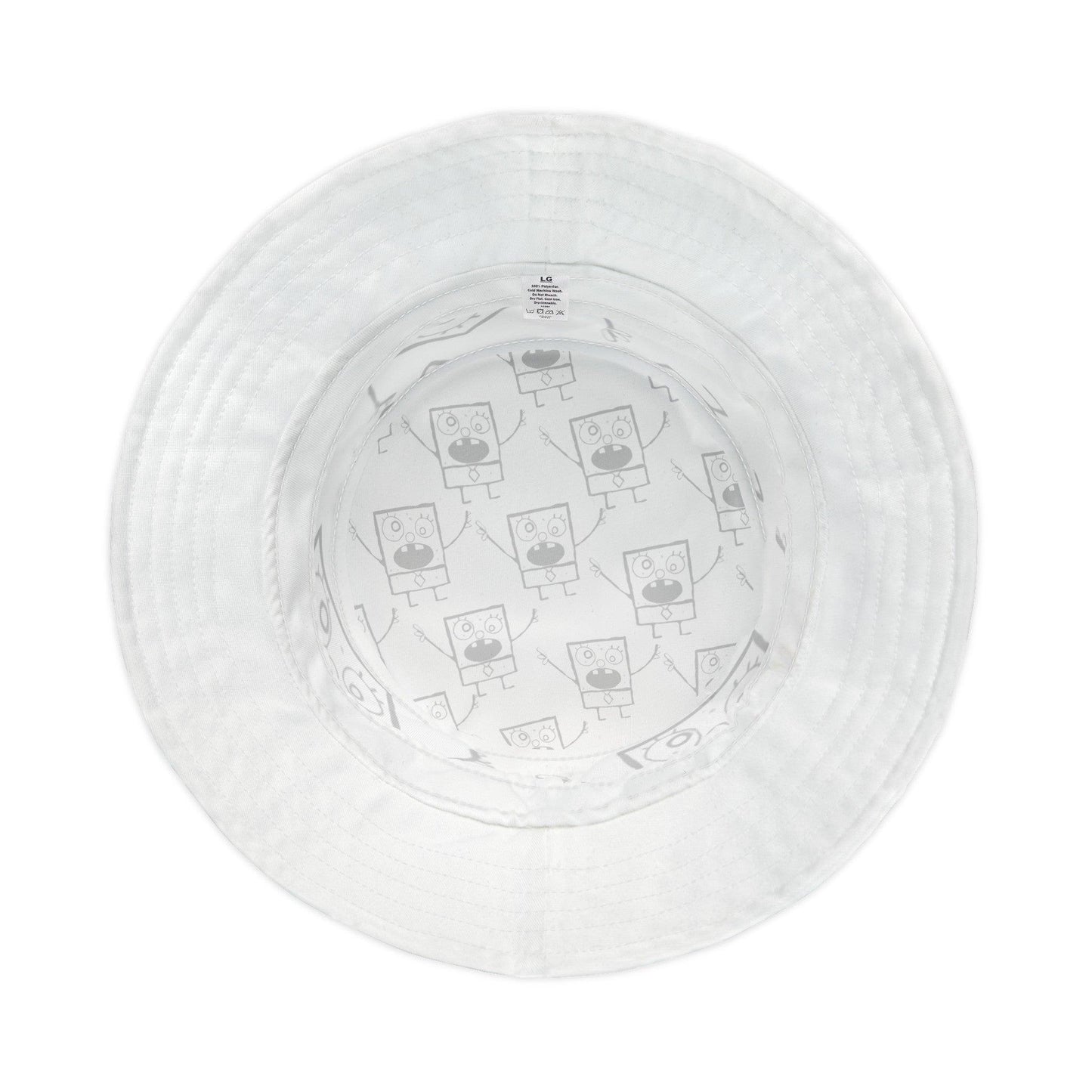 bucket hat - black & white doodle pattern - JellyfishParty