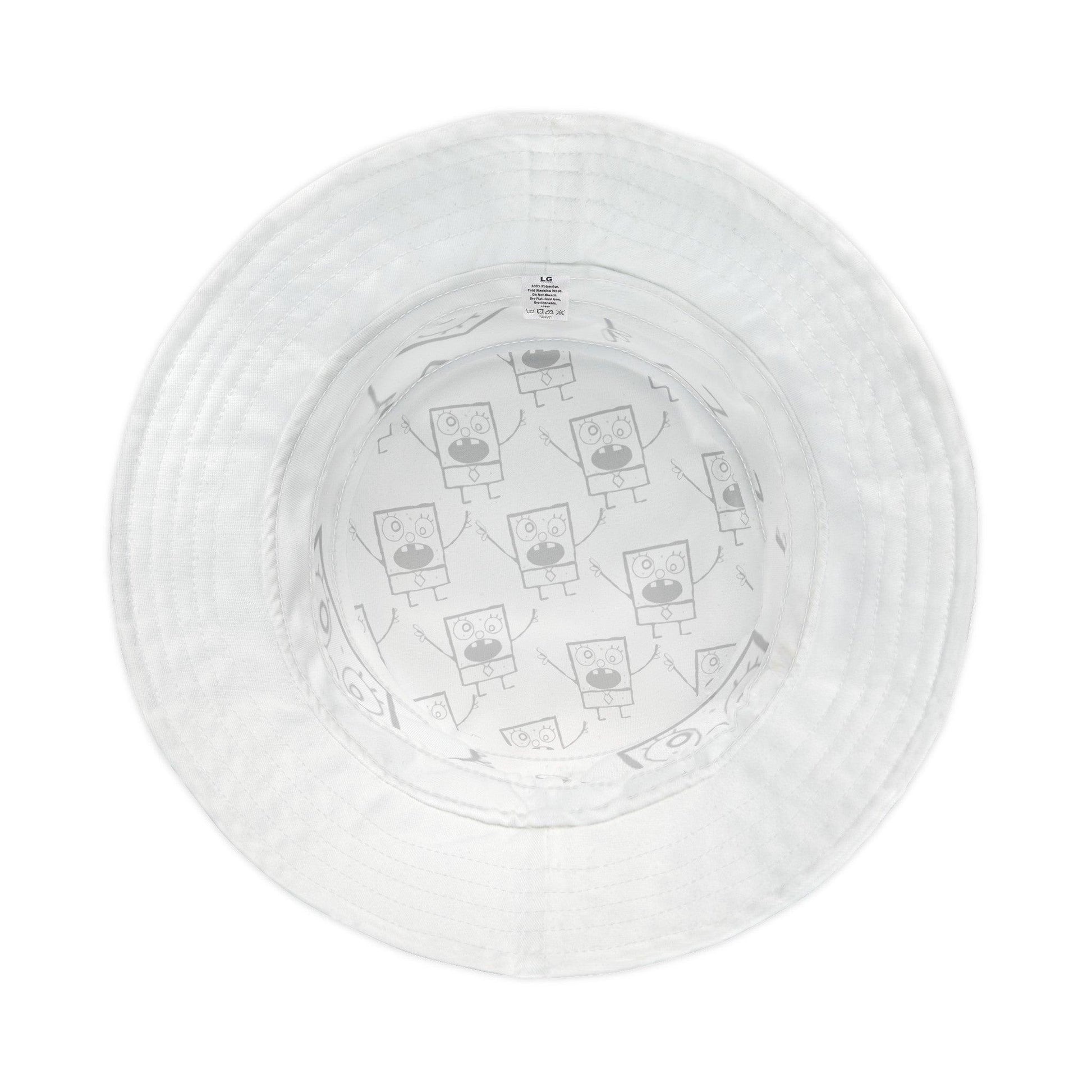 bucket hat - black & white doodle pattern - JellyfishParty