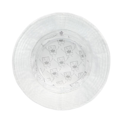 bucket hat - black & white doodle pattern - JellyfishParty