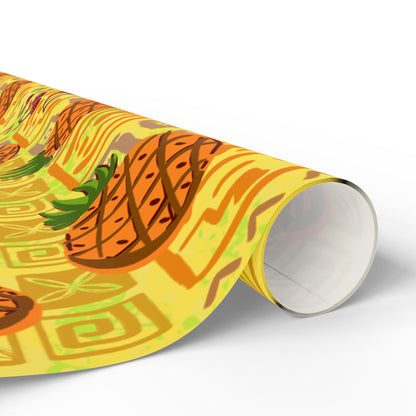 pineapple tiki wrapping paper