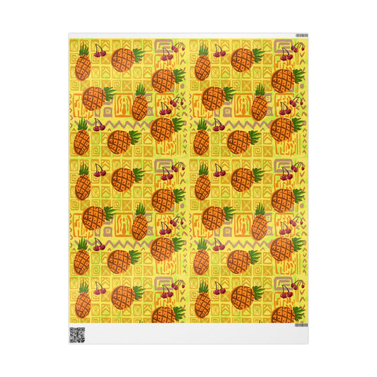 pineapple tiki wrapping paper