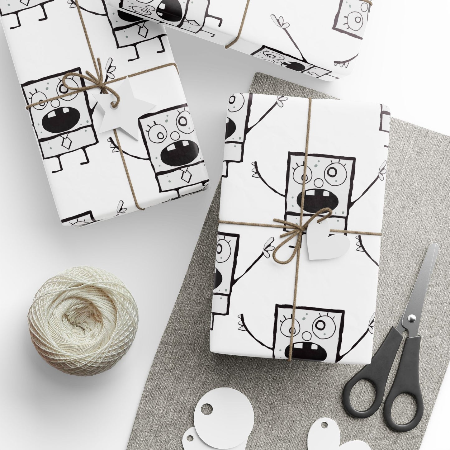 doodle wrapping paper