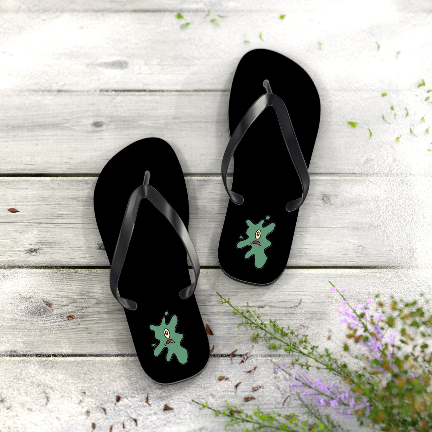 squished flip flops