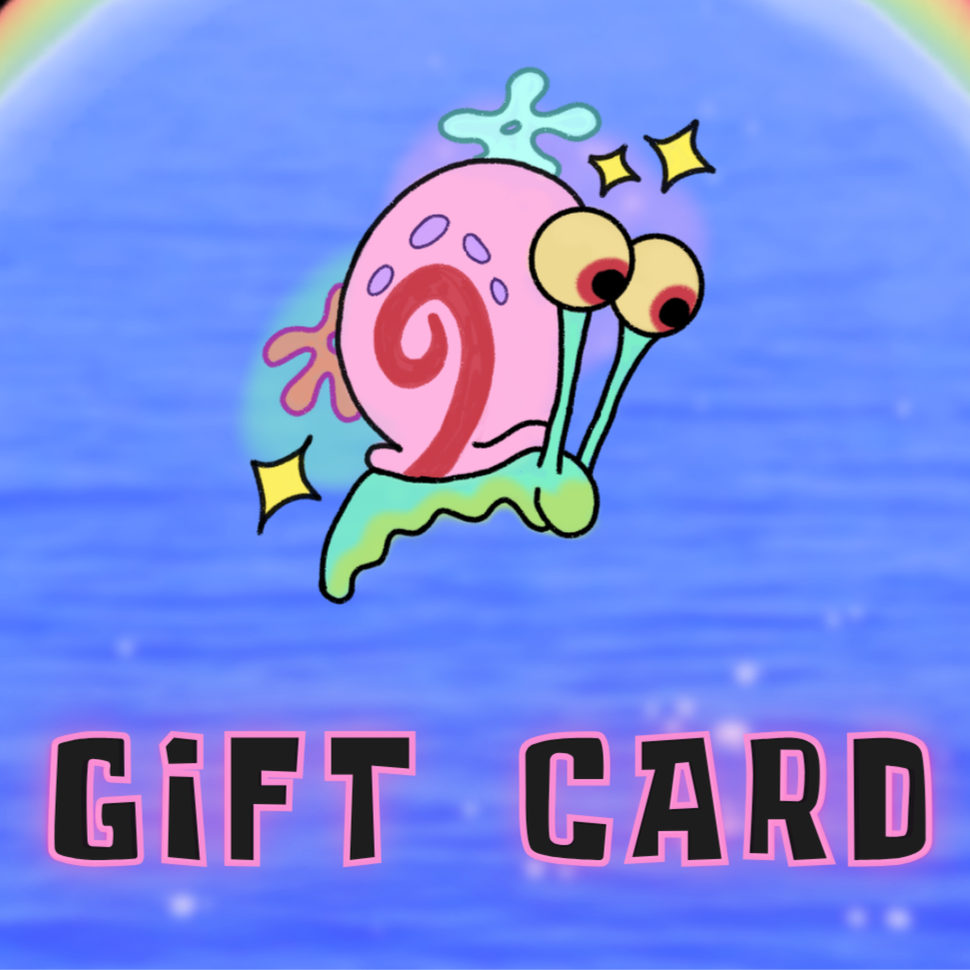 Gift card design with a jellyfish illustration and 'JellyfishParty' text on a blue background.