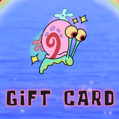 Gift card design with a jellyfish illustration and 'JellyfishParty' text on a blue background.