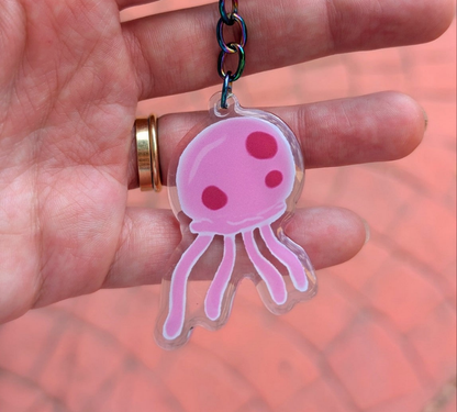 NEW jellyfish keychain