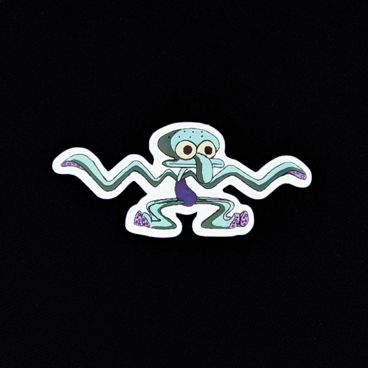 dancing squid sticker