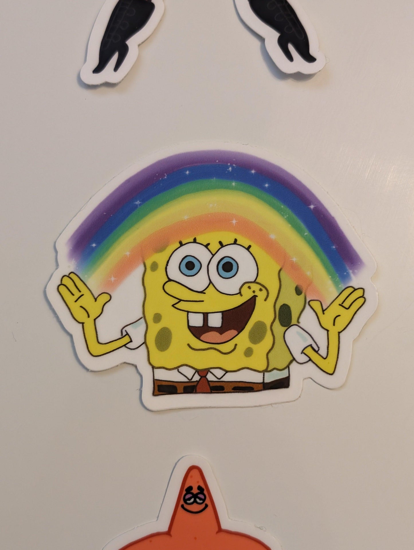 imagination rainbow sea sponge vinyl sticker - JellyfishParty