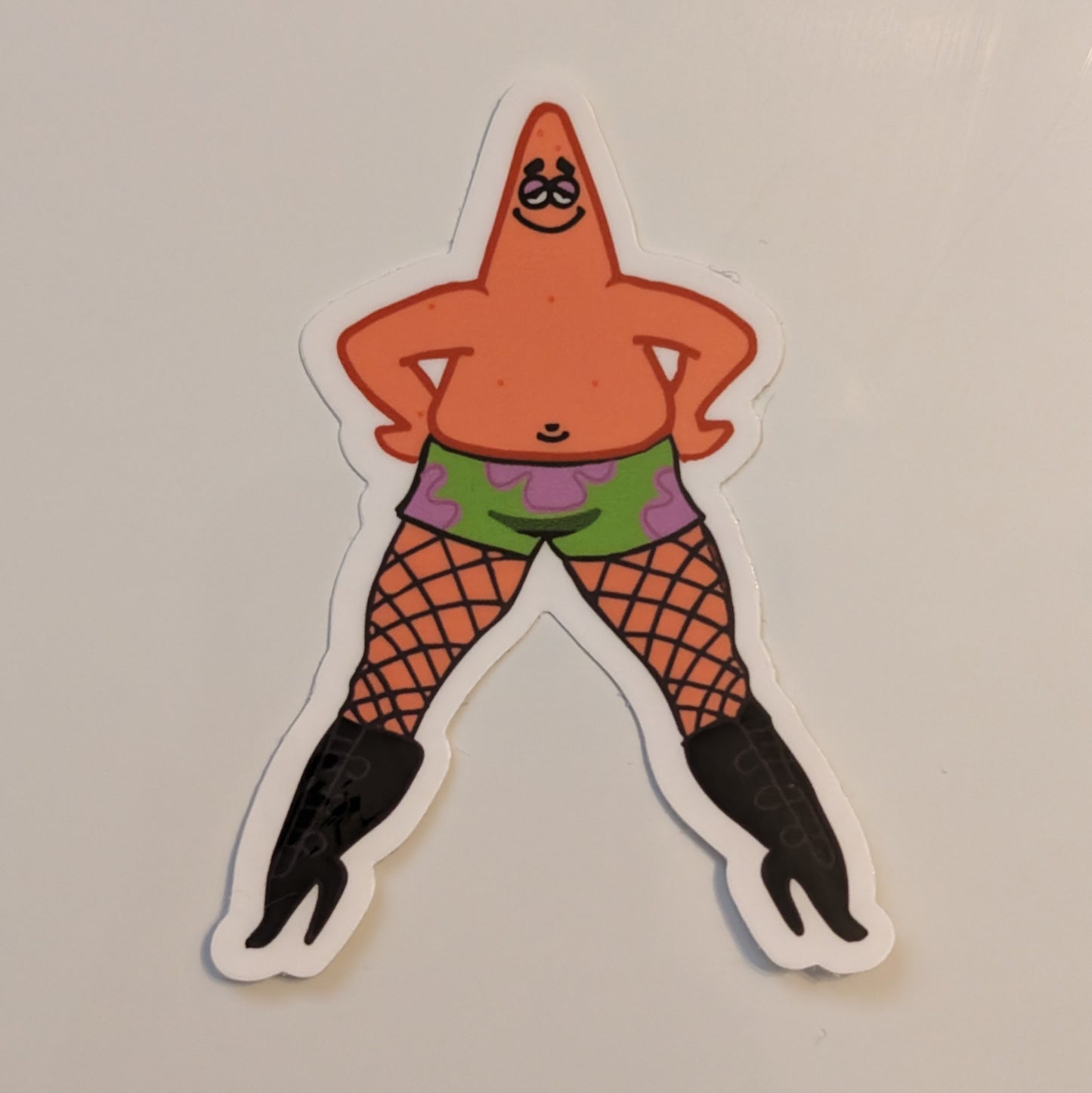 atrevida estrella de mar con tacones pegatina de vinilo para el orgullo