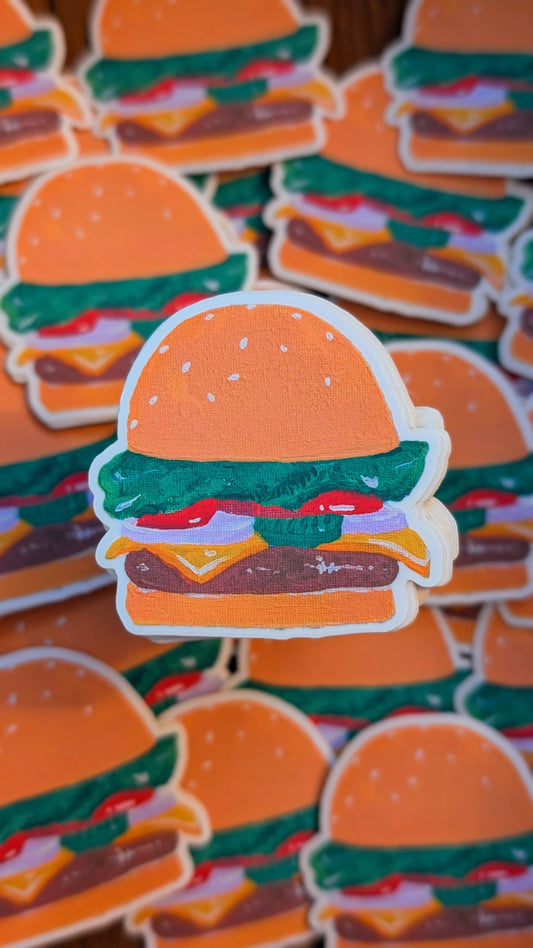 burger sticker - JellyfishParty