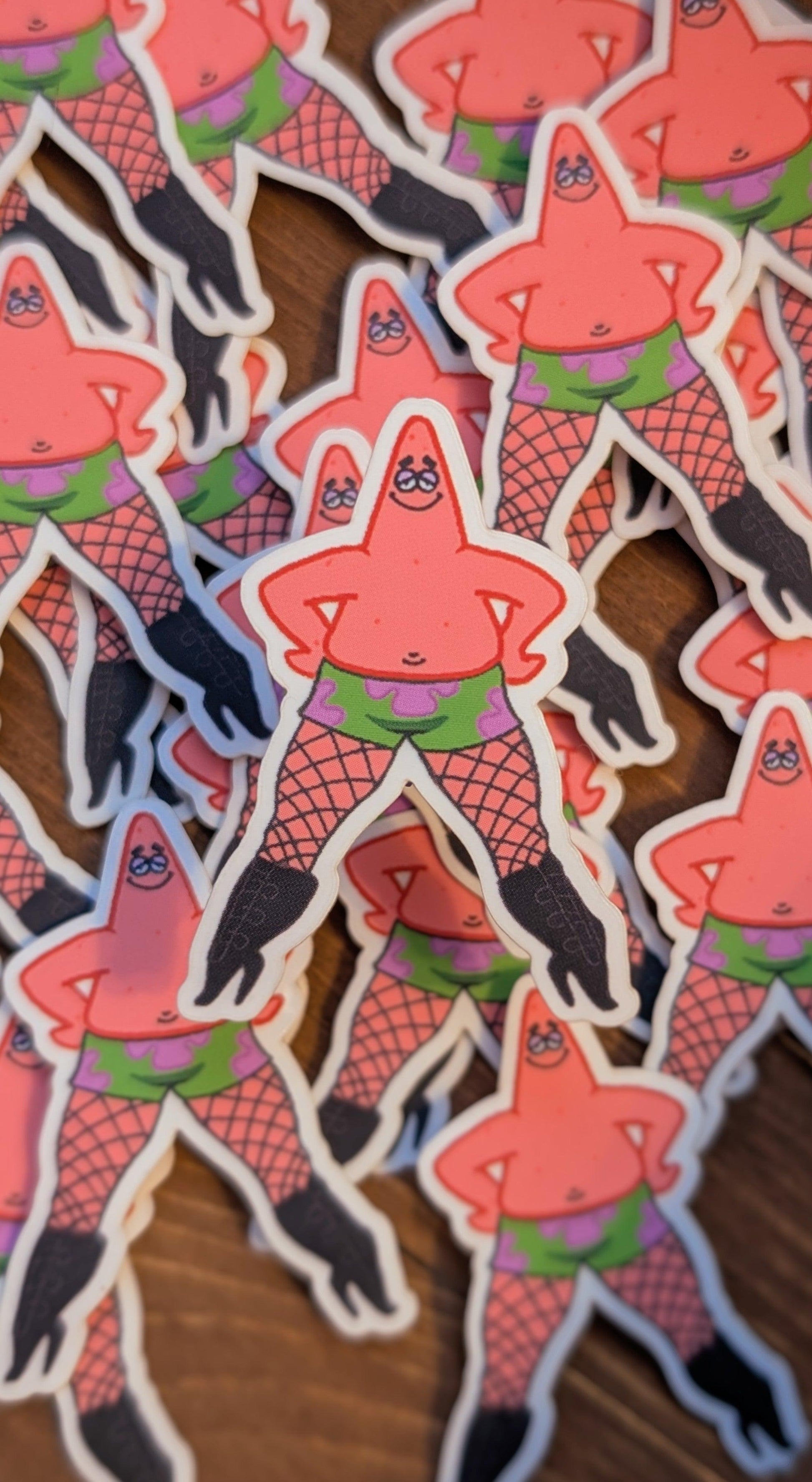 mini patrick in heels sticker - JellyfishParty