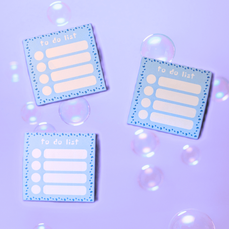 bubbles to do list - sticky notepad - JellyfishParty