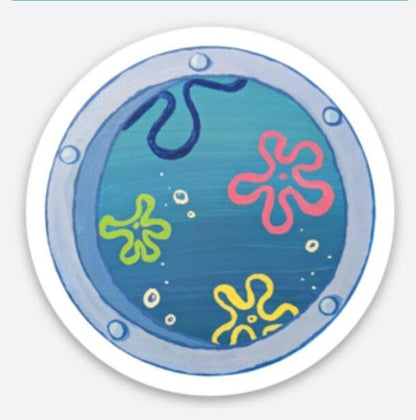 underwater ocean view window magnet - JellyfishParty
