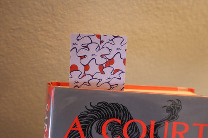 bookmark with double-sided coral flower pattern - JellyfishParty