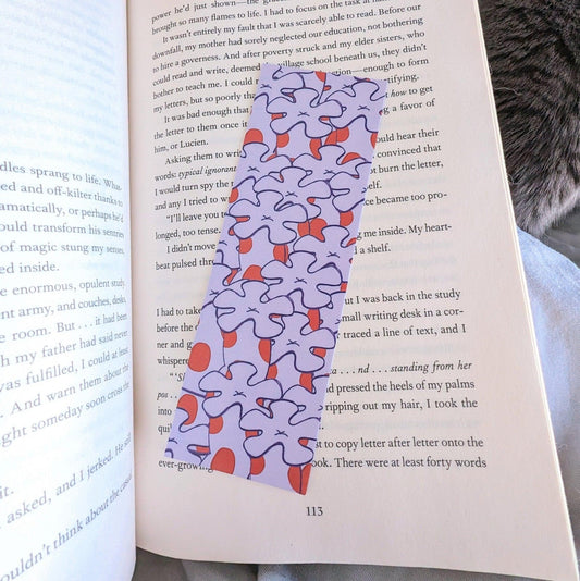 bookmark with double-sided coral flower pattern - JellyfishParty