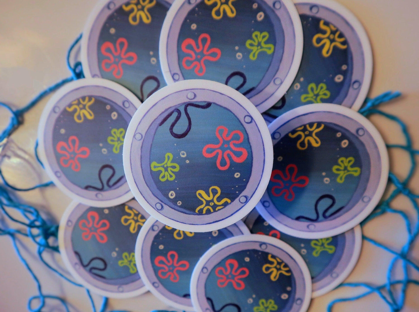 underwater ocean view window vinyl sticker - JellyfishParty