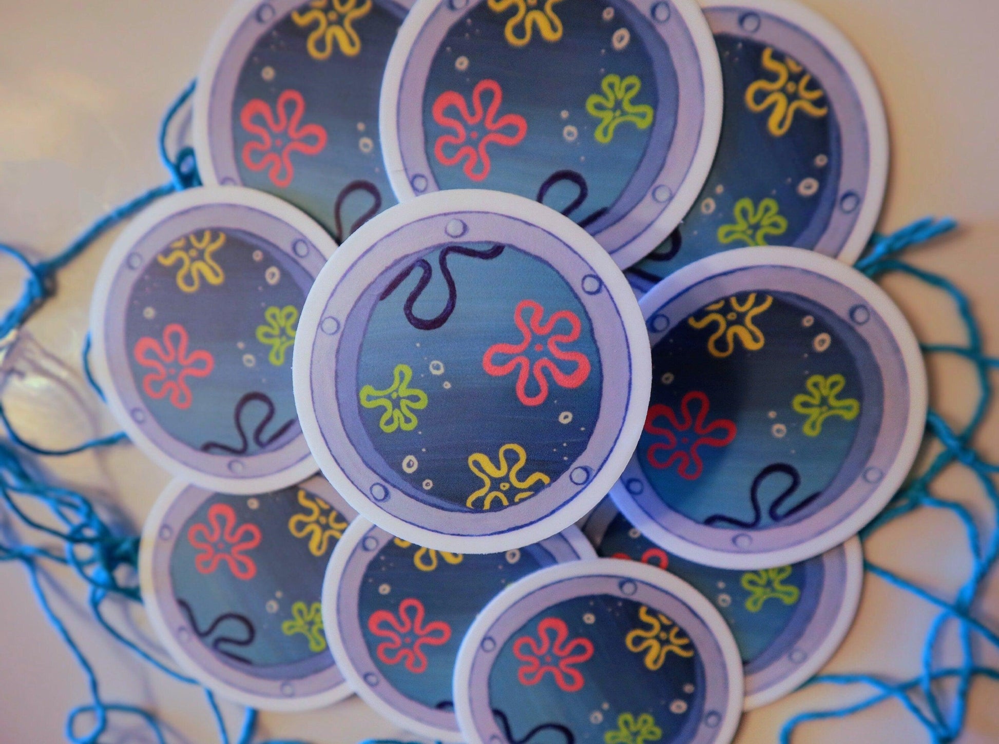 underwater ocean view window vinyl sticker - JellyfishParty