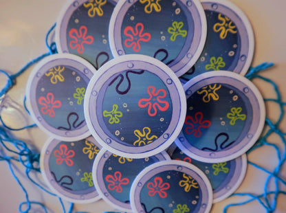 underwater ocean view window vinyl sticker - JellyfishParty