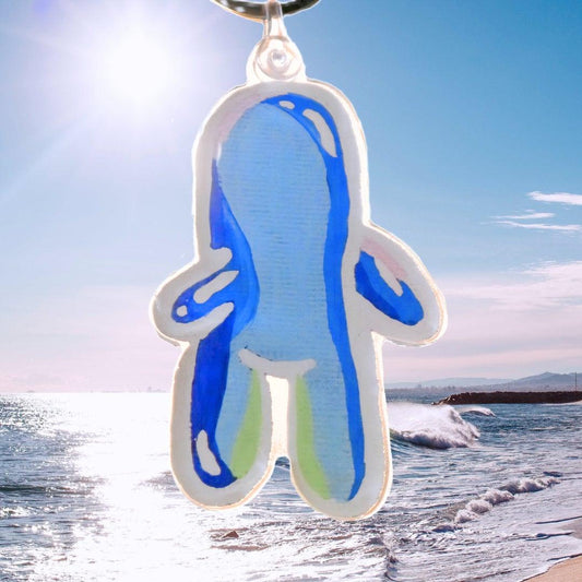bubble bud keychain with clear casing & key ring - JellyfishParty