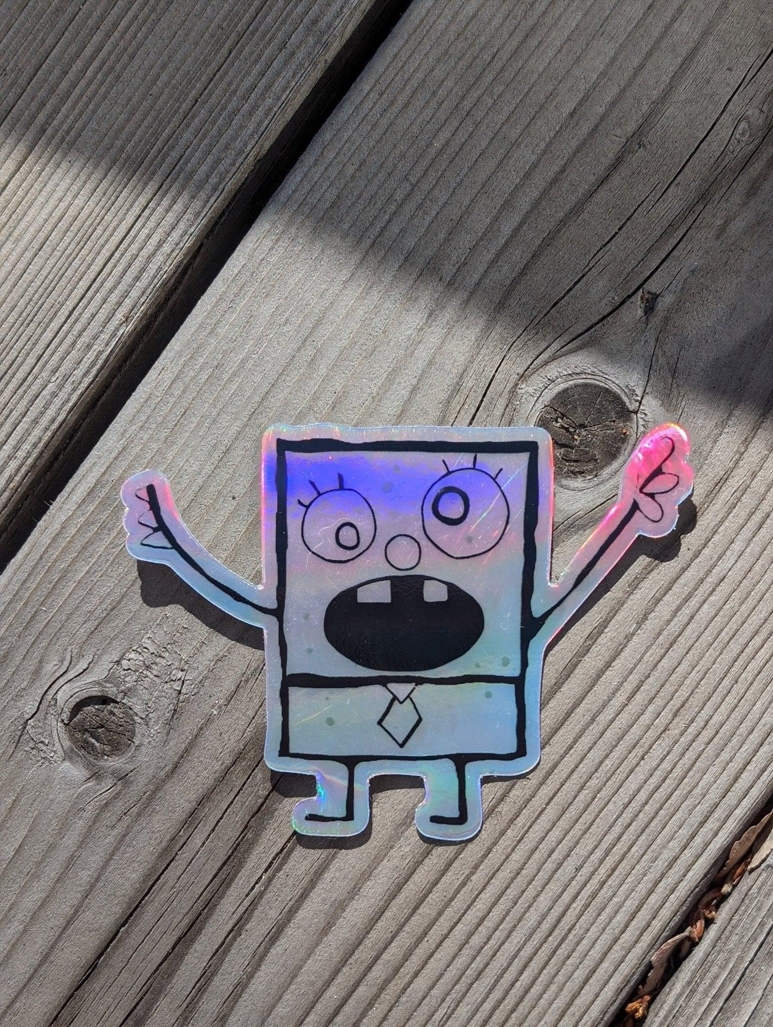 doodle holographic foil sticker - JellyfishParty