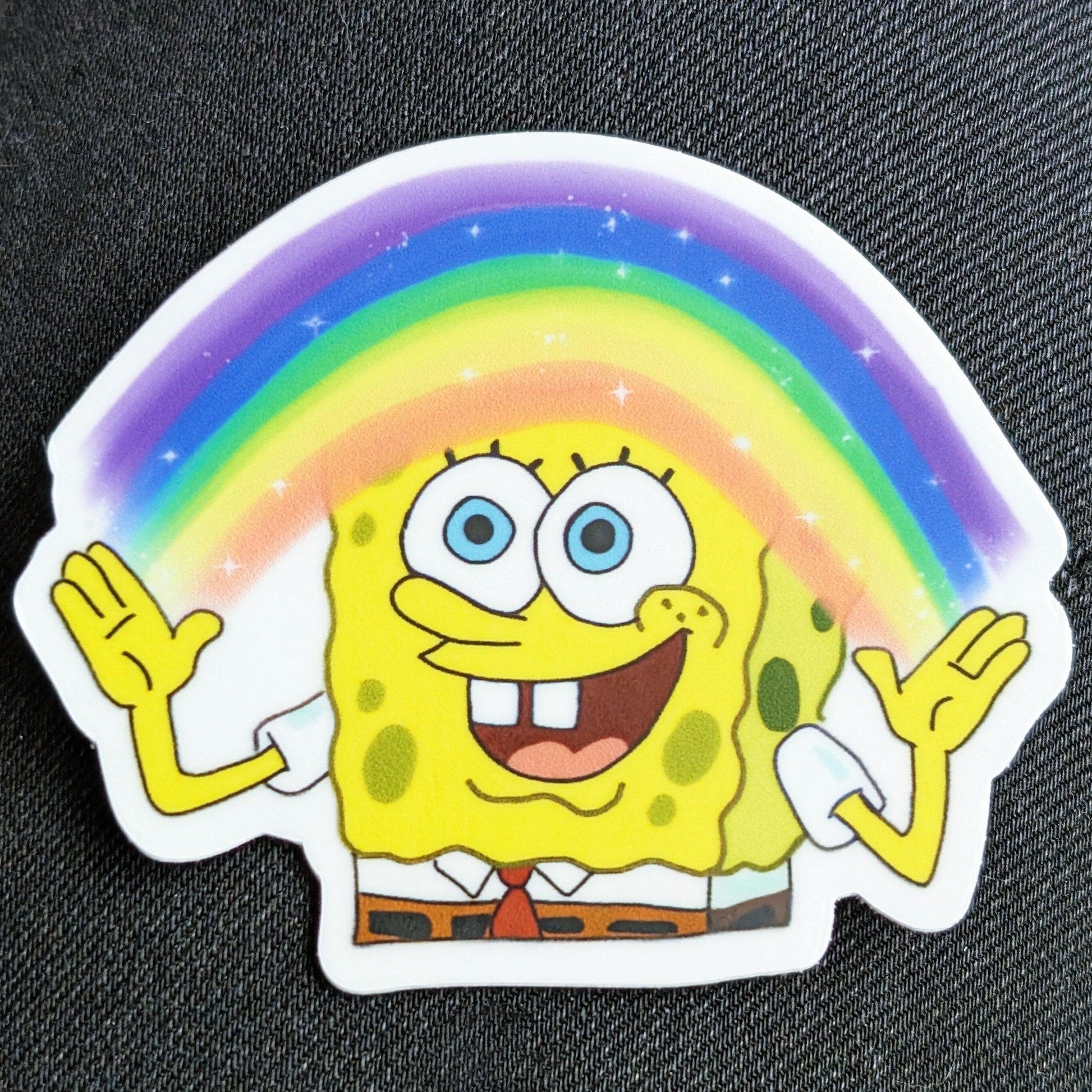 imagination rainbow sea sponge vinyl sticker - JellyfishParty