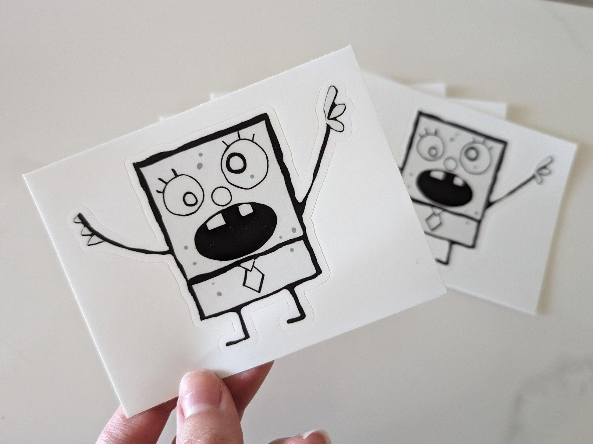 doodle vinyl sticker - JellyfishParty