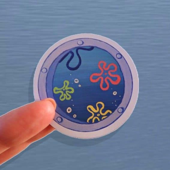 underwater ocean view window magnet - JellyfishParty