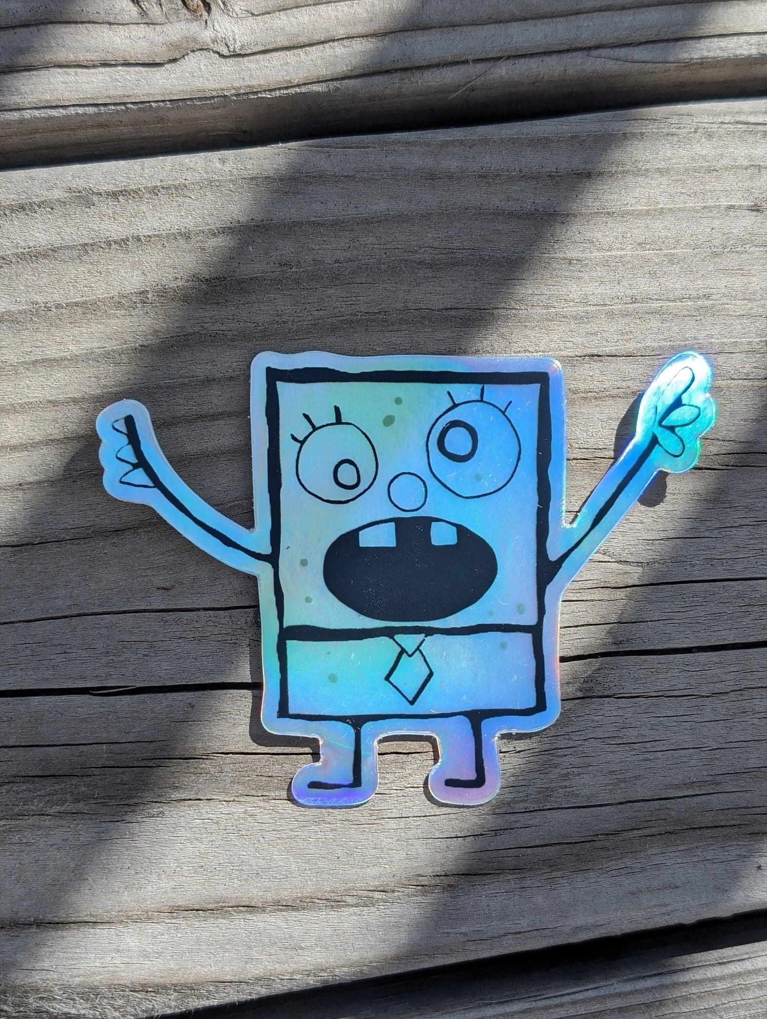 doodle holographic foil sticker - JellyfishParty