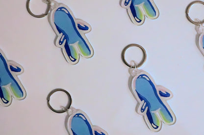 bubble bud keychain with clear casing & key ring - JellyfishParty
