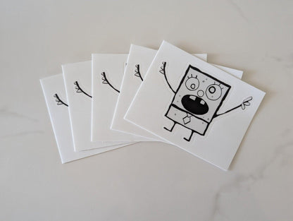 doodle vinyl sticker - JellyfishParty